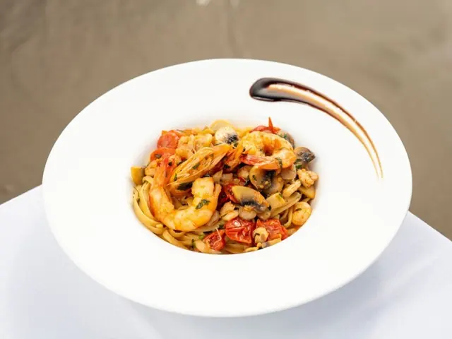 Linguine Shrimp Porcini
