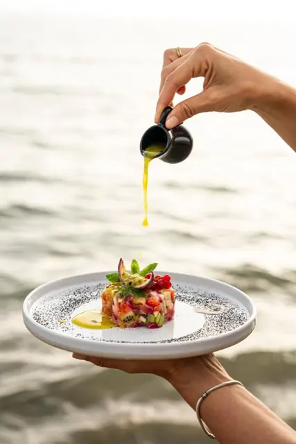 Marinated Salmon Tartare with Fruit